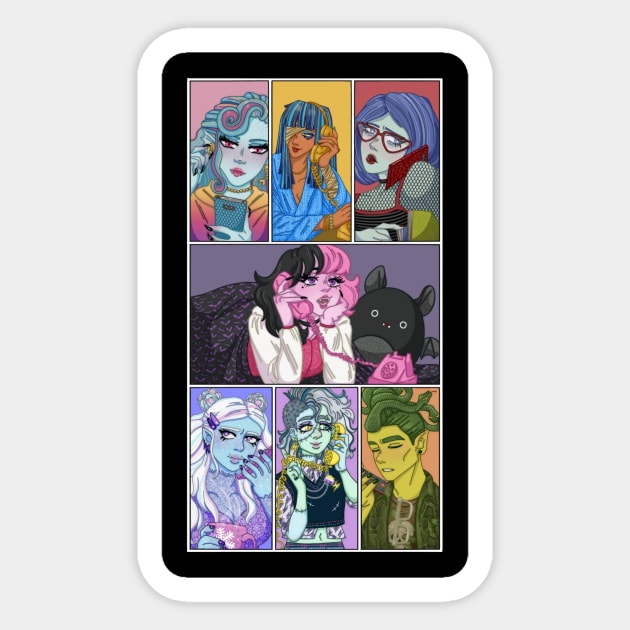 Monster High Ghouls Gossiping Sticker by Ohfrekb